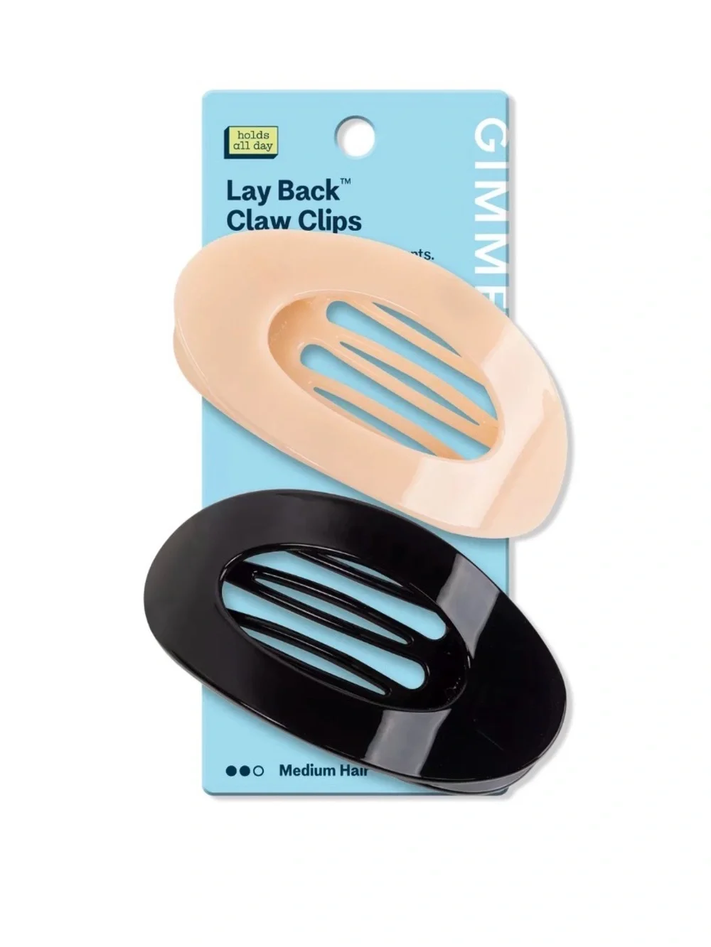 Gimme Beauty 2-piece Premium Claw Clips Lay Flat Comfort for Medium Hair